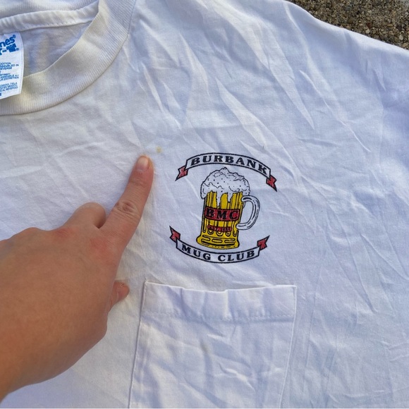 Vintage Beer Tee Burbank Mug Club, Single Stitch, Vintage Hanes (XXL) - Picture 11 of 12